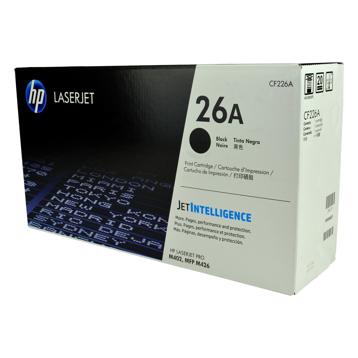 HP 26A (CF226A) Toner Cartridge, Black, Standard Yield.